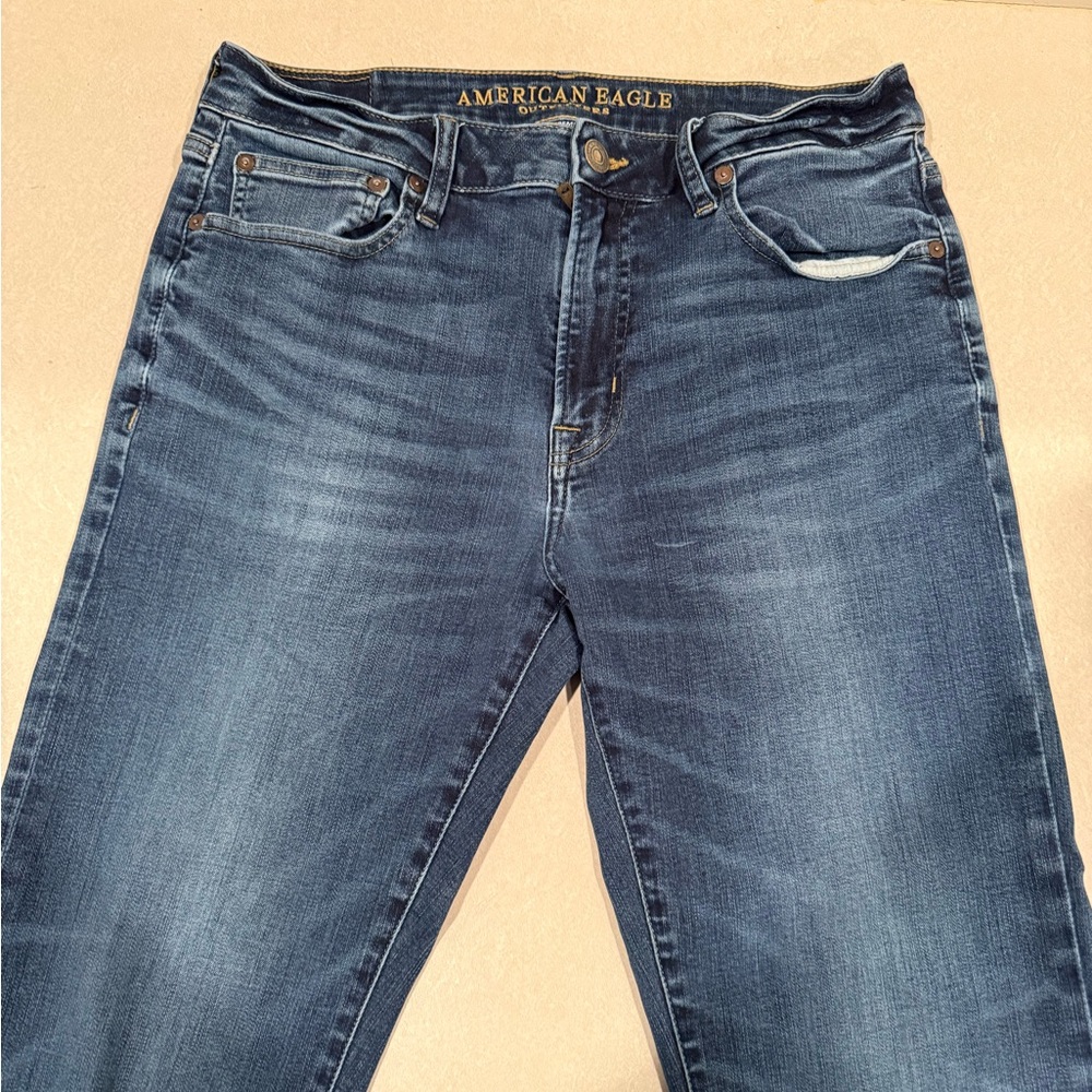 American Eagle Outfitters Men's Dark Blue Slim Jeans